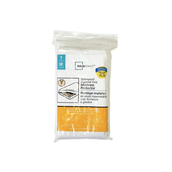 Mainstays Waterproof Zippered Vinyl Mattress Protector-Twin Size,Double Size,Queen Size