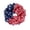 G001- Multicolor, variant on Patriotic Wreath, Memorial Day decorations, 18 in, Red and White Ribbon, Blue Star Accents, Door Wreath Hanger, Porch decorations, Front Porch decor Outdoor Entrance, 1 Pc