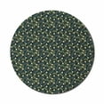 thumbnail image 1 of Exotic Mouse Pad for Computers, Summer Jungle Flowers and Tropic Leaves, Round Non-Slip Thick Rubber Modern Gaming Mousepad, 8" Round, Charcoal Grey Dark Green, by Ambesonne, 1 of 2