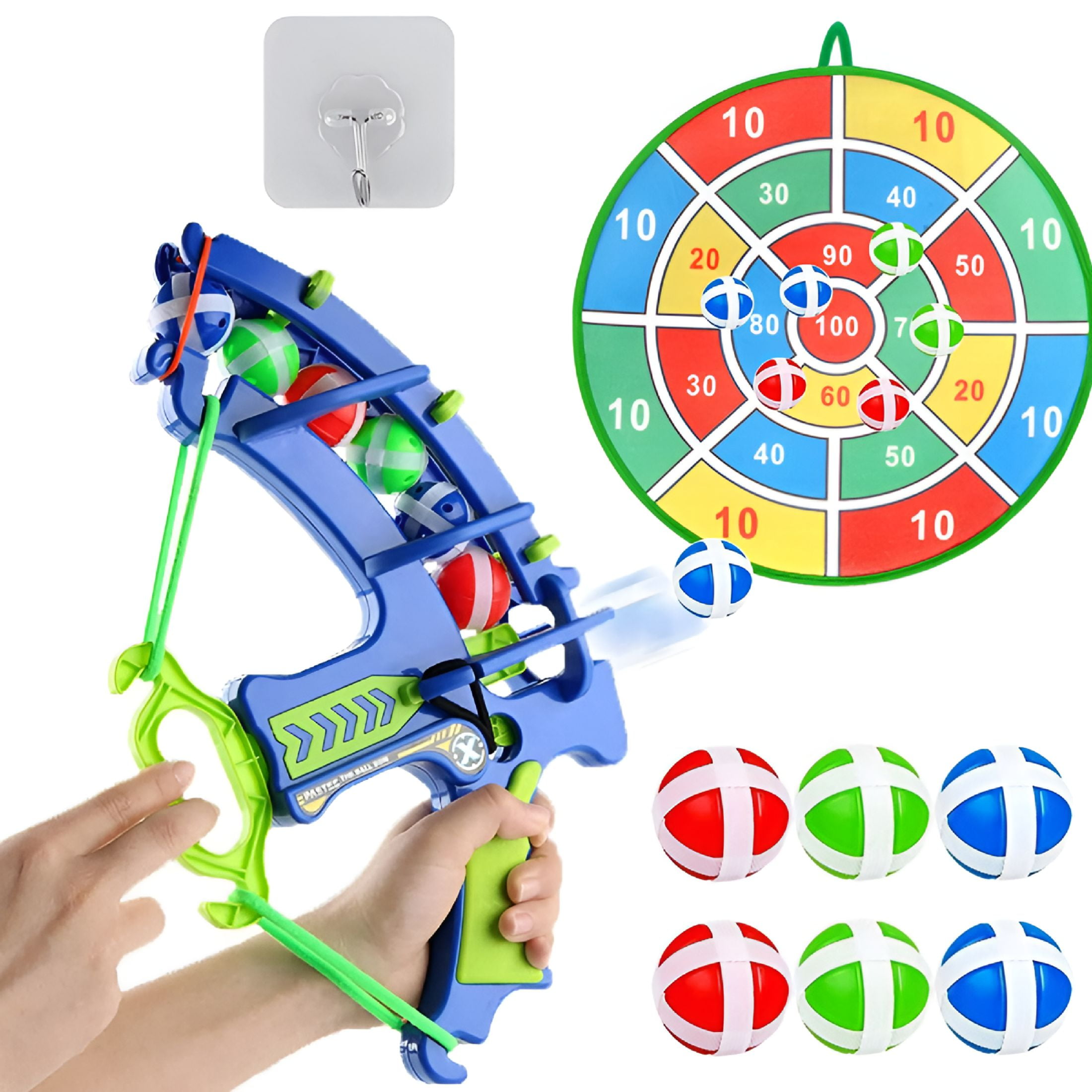 ZY Bow and Arrow for Kids 4-6 Youth Sticky Balls Bow and Arrow Toy Archery Toy Set Outdoor Toys Family Games Sports Toys Gifts Ideas for Kids Age 8 9 10 11 12 13 14 Year Old Boys