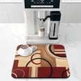 thumbnail image 2 of Washable Rubber Abstract Arcs and Shapes Red Dish Drying Mats for Kitchen Counter Home Large Coffee Bar Pad Accessories and Decor for Utensils Stemware 16''''x18'''', 2 of 6