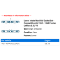 thumbnail image 2 of Lower Intake Manifold Gasket Set - Compatible with 1963 - 1964 Pontiac LeMans 5.3L V8, 2 of 2