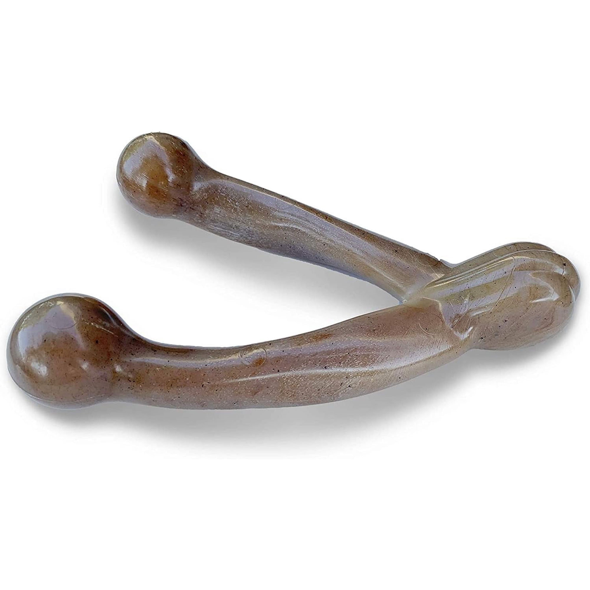 Petmate BarkBone Nylon Wishbone Chew Toy for Agressive Chewers, Bacon Flavor, 8.25"
