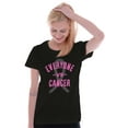thumbnail image 3 of Battle Breast Cancer BCA Awareness Womens Slim Fit Graphic Tee Brisco Brands S, 3 of 5