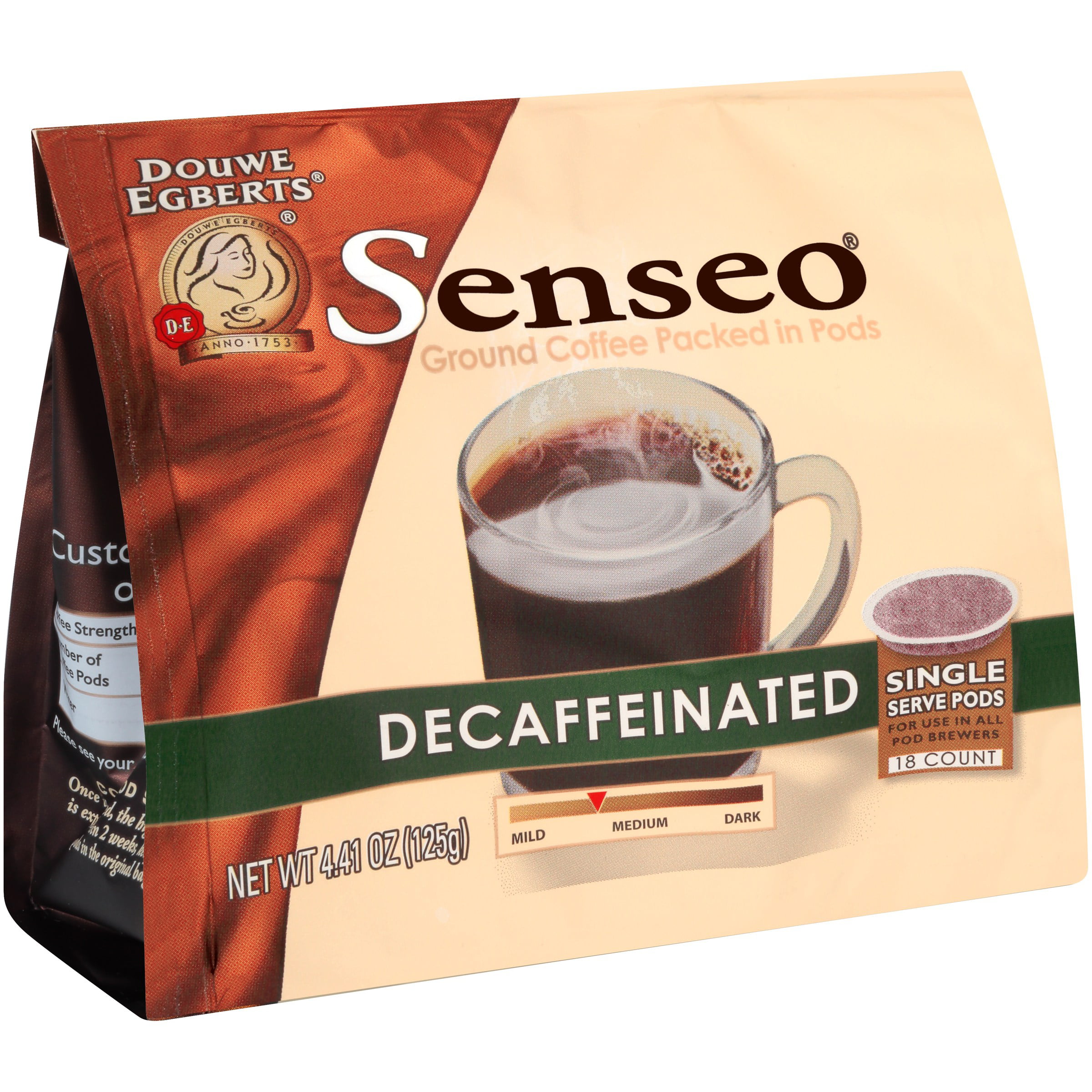 Senseo Decaf Medium Coffee 18 Count (Pack of 1) - Walmart.com