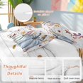 thumbnail image 2 of Autumn Pumpkins Bedding Duvet Cover Set King Size 4 Pieces Fallen Maple Leaf Thanksgiving Harvest Wood Bedding Set with Zipper Closure, 1 Comforter Cover 92x106 Inches 1 Flat Sheet & 2 Pillow Cases, 2 of 7