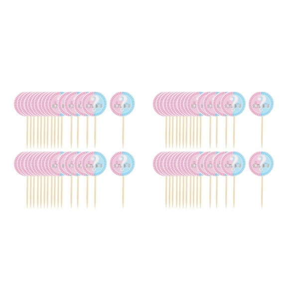 Raindrops  2 Count Cake Decoration Gender Reveal Cupcake Topper Boy Girl