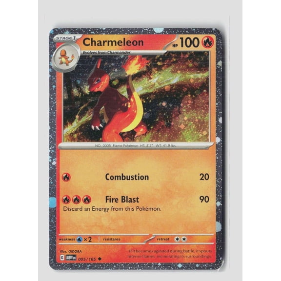 Lightly Played Pokemon 2023 Scarlet & Violet 151 Charmeleon Reverse Holo Uncommon #5/165