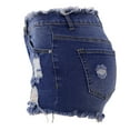 thumbnail image 4 of Xysaqa Women's Ripped Distressed Denim Shorts Mid Waist Stretchy Jean Shorts with Pockets S-2XL (Please refer to the size chart before ordering), 4 of 9