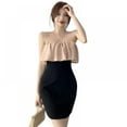 thumbnail image 1 of Ladies Elegant Patchwork Mini Bodycon Dress Strapless Chest Wrap Short Dresses, 1 of 9