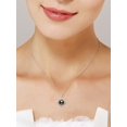 thumbnail image 4 of TANGPOET Black Pearl Infinite Necklace with 925 Sterling Silver Tahitian Freshwater Cultured Infinite Jewelry Inlaid Zircon Birthday Present Gifts for Women Mother Wife, 4 of 5