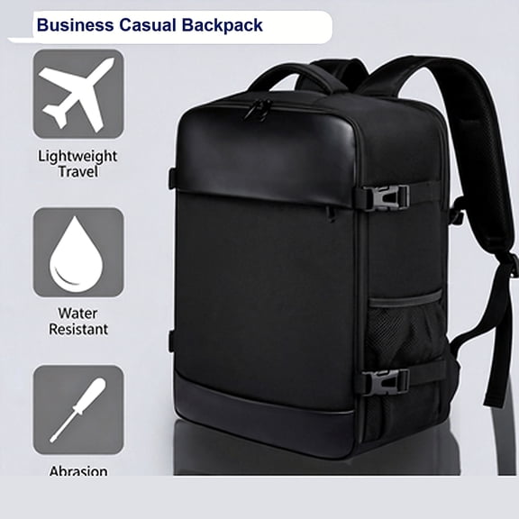 5L Large Travel Backpack, 900D Oxford Water-Resistant Business Backpack for Men and Women, 15-Inch Laptop Commuter Bag with Air-Cushioned Shoulder Straps