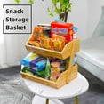 thumbnail image 6 of UPTRUST Fruit Basket, 2 Tier Bamboo Fruit Bowl for Kitchen Counter, 11" Tall Produce Storage Stand for Vegetables and Snack, 15 mm Thickness (Self-Assembly), 6 of 6