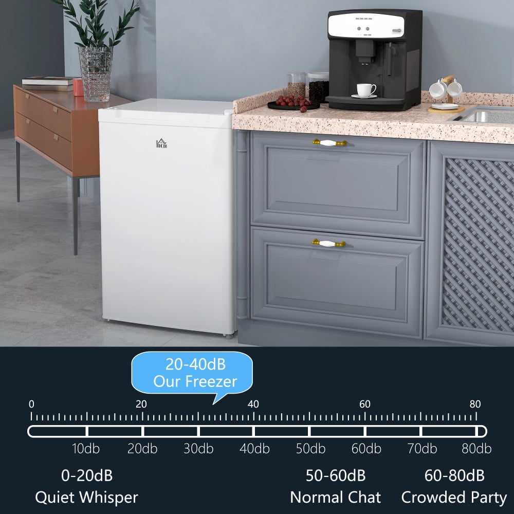 NOBOLEA 3.0 Cu.Ft Compact Upright Freezer, Mini Freezer with Adjustable Temperature, Reversible Door for Dorm, Apartment, RV