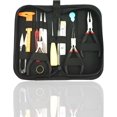 thumbnail image 1 of Jewellery Making Tool Kit, 14 Pieces Jewellery Repair Tools Case with Pliers, Cutter, Scissors, Ruler for Earring, Beading and Necklace DIY, Crafting, 1 of 5