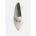 thumbnail image 6 of RICKA Chain Embellished Loafers in Grey, 6 of 8