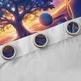 thumbnail image 5 of Feelyou Dreamy Life Tree Black Out Curtains, Outer Space Planet Curtains Pack of 2 (42x63 Each), Western Bohemian Theme Bedroom Curtains, Blackout Curtains Room Decor, 5 of 7