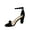 Black, variant on Rise-7 Women's Open Toe Ankle Strap Buckle Chunky High Heels Sandals Shoes ( Black Nub, 6.5 )