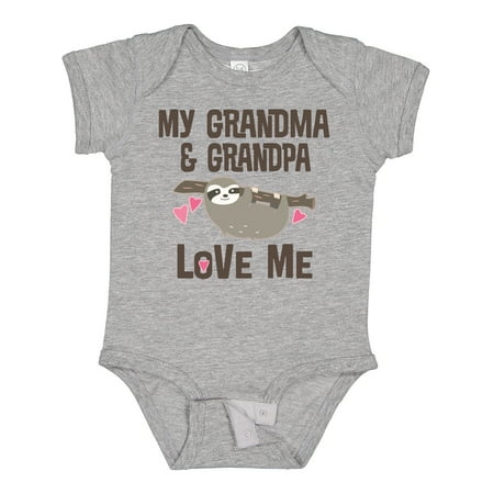 

Inktastic Grandma and Grandpa Love Me Sloth Gift Baby Girl Bodysuit