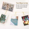 thumbnail image 3 of 2pcs Wall Hanging Photo Display Cable Wire Rod with 20 Flower Clips, 5Ft Hanging Picture Frames Collage Gold, 3 of 6