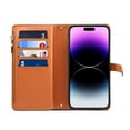 thumbnail image 3 of K-Lion for Google Pixel 6a Wallet Case, Retro RFID Blocking Card Holder Zipper PU Leather Case Shockproof Full Body Phone Cover with Wrist Shoulder Strap for Google Pixel 6a,Brown, 3 of 7
