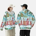 thumbnail image 6 of Kll Christmas Birds Print Men'S Women’s Upf 50+ Sun Protection Outdoor Hoodie Jacket Long Sleeve Fishing Hiking Performance Shirt- Medium, 6 of 8