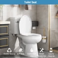 thumbnail image 6 of EastVita Durable Soft Close 17 Inch White Flat Front Toilet Seat Round Quick Install, 6 of 7