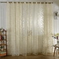 thumbnail image 2 of Floral Sheer Curtains Long for Living Room Bedroom Grommet Voile Window Curtains,2 Panels, 2 of 8