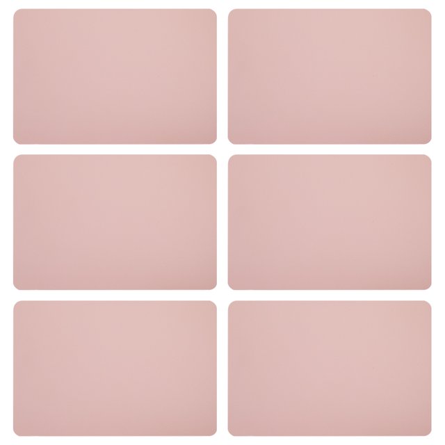Bewildely 6 uds manteles individuales con aislamiento térmico almohadillas antideslizantes de piel sintética posavasos para de comedor 201 nuevo Mostrada rosa gris Bewildely HA005475-01