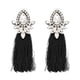 thumbnail image 1 of Pendientes colgantes de diamantes de aleación con personalidad sencilla para mujer, accesorio de joyería decorativo (negro), 1 of 2