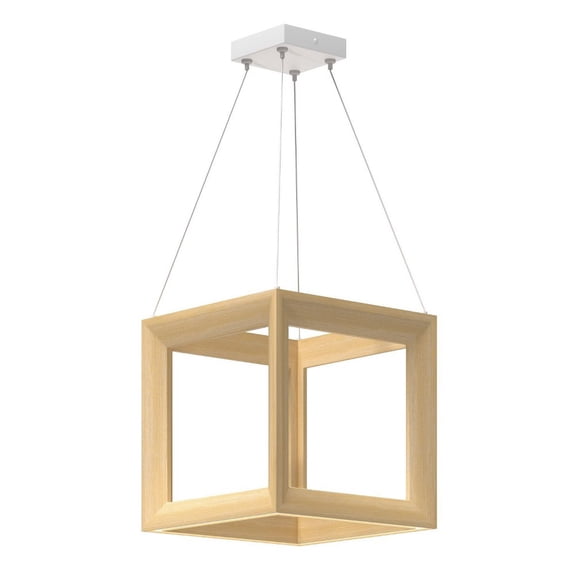 PD32901-WK-Kuzco Lighting-Morina - 20W LED Pendant-12.5 Inches Tall and 12 Inches Wide-White Oak Finish