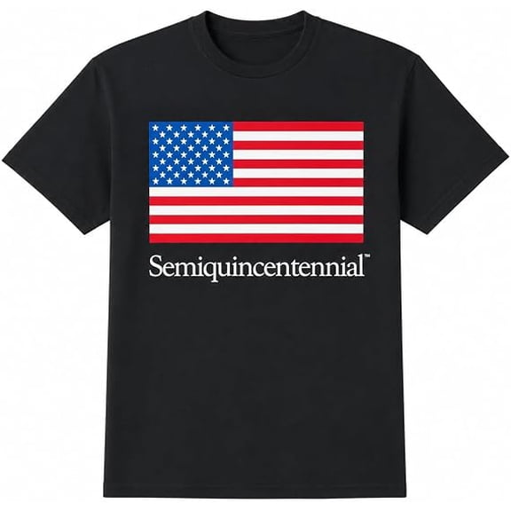 USA Semiquincentennial 250th Anniversary American Flag Graphic T-Shirt, Patriotic Independence Celebration Tee, Unisex Adult Black, Large