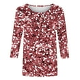 thumbnail image 5 of Roncen Sequin Top for Women, Sparkling Three-Quarter Sleeve Pullover with Crew Neck, Casual Glam Shirt, 5 of 5