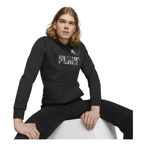 Sudadera Puma Hombre Essentials Camo Negro Hoodie negro S