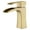 Brushed Gold, variant on SUMERAIN Waterfall Bathroom Faucet Single Handle Single Hole Black and Gold Bathroom Sink Faucet Stainless Steel