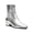 Silver, variant on Women Chic Ankle Boots Low Chunky Heels Closed Square Toe Side Zippers Booties Formal Working Dress Shoes Size 7.5 Gold