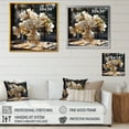 thumbnail image 4 of Designart "Elegance In White And Gold Hydrangea" Hydrangea Floater Framed Canvas Art Print, 4 of 5
