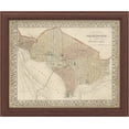 thumbnail image 1 of Trademark Fine Art Plan of Washington DC by Mitchell, Wood Frame 16x20, Multi-Color, 1 of 6