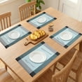 thumbnail image 3 of Placemats Set of 6 Plastic Placemats for Dining Table Decor Indoor Outdoor Washable Kitchen Table Mat Turquoise 17.7*11.8inch, 3 of 6