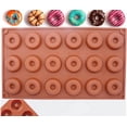 thumbnail image 5 of Funshowcase Mini Donut Silicone Mold 18 Cavity With a mini donut chocolate cookie mold, 5 of 5