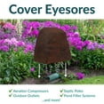 thumbnail image 3 of Sunnydaze Flat-Top 11" Brown Polyresin Faux Landscape Rock Cover with Metal Stakes, 3 of 13