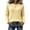 Yellow, variant on HAiming Fall Winter Sweaters for Women Long Sleeve Warm Scoop Neck Solid Color Casual Blouses Going out Undershirts