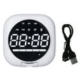 thumbnail image 2 of Digital  Clock Speaker, Portable Low Power Consumption Mini   Speaker Stable  for Tablet for Mobile Phone Black,White,, 2 of 8