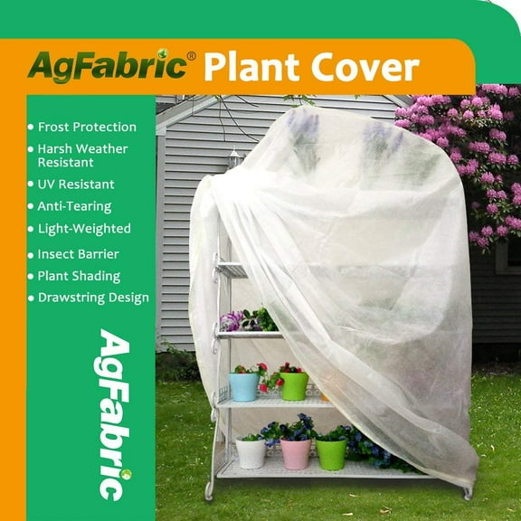 Agfabric Plant Cover Warm Worth Frost Blanket - 3D RoundCube Shrub Jacket - 0.95 oz 72''x60''x12'' Frost Protection