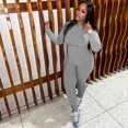 thumbnail image 3 of Mono deportivo verde para mujer, para gimnasio, otoño e invierno, tejido de punto, manga larga, ajustado, de una pieza, ropa de calle, tops sexis para correr, 3 of 5