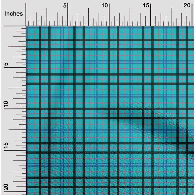 oneOone Viscose Jersey Fabric Madras Check Print Fabric By Yard 60 Inch Wide