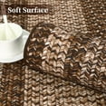 thumbnail image 4 of Modern 2x8 Runner Rug - Braided Print, Ultra-Thin, Washable, Non-Shedding, Non-Slip, Brown, 4 of 6