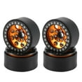 thumbnail image 1 of TFixol DRM1267GY 2.2" Alloy Climbing Car Wheel Rims, 8-Hole Design, Black with Gold Accent, Set of 4, 1 of 7