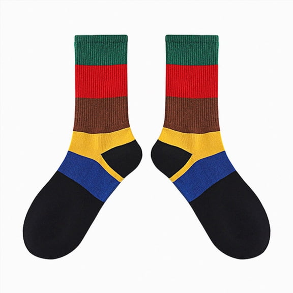 Hessimy Kids Girls Boys Colorful Creative Fun Novelty Design Crew Socks,Assorted Design,Multipacks（Black,4-12 Years)