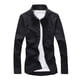 thumbnail image 2 of pstuiky camisetas de hombre, Camiseta informal de manga corta con botones y solapa de color liso para hombre camisetas de hombre m, 2 of 3